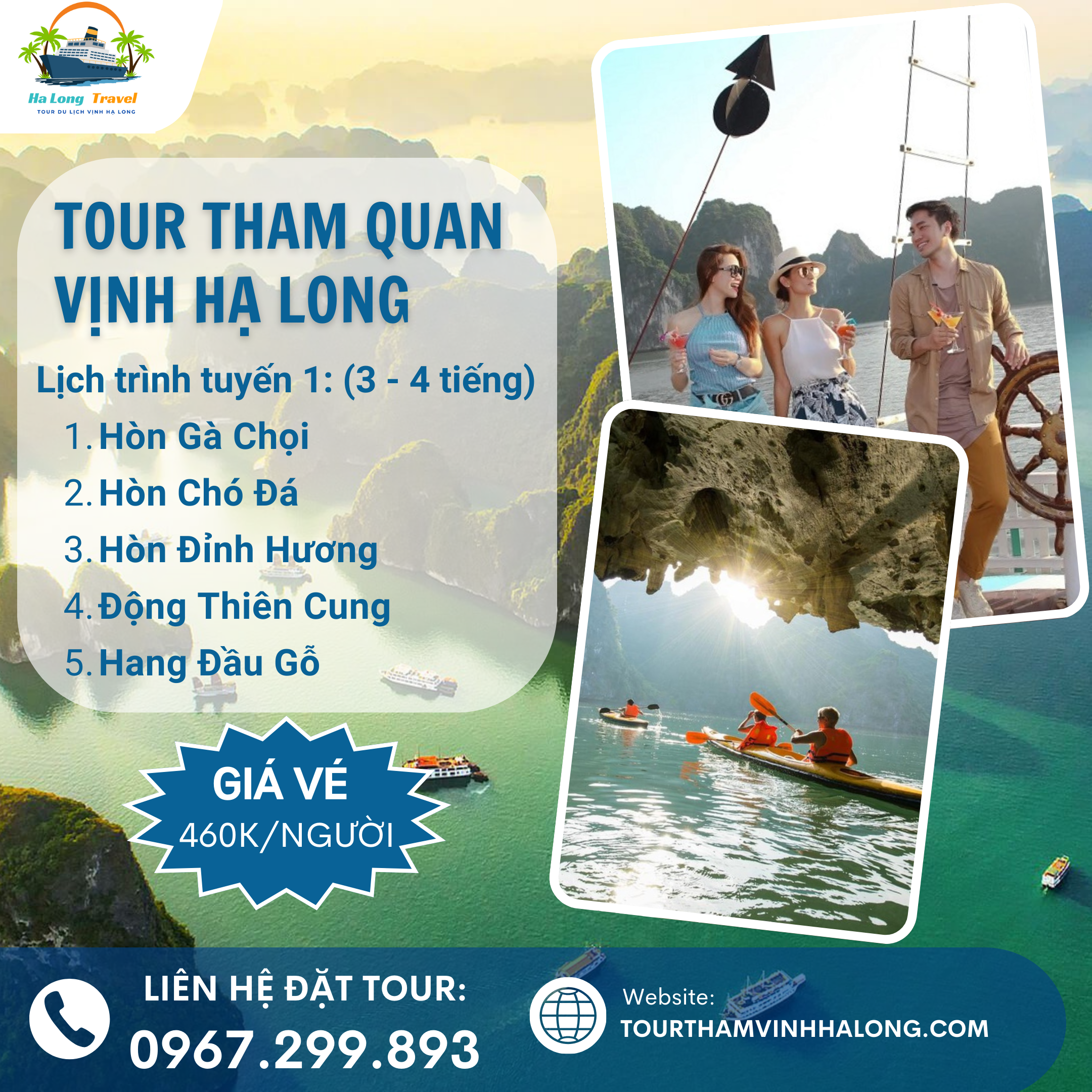 Tuyến 1 tham quan vịnh hạ long