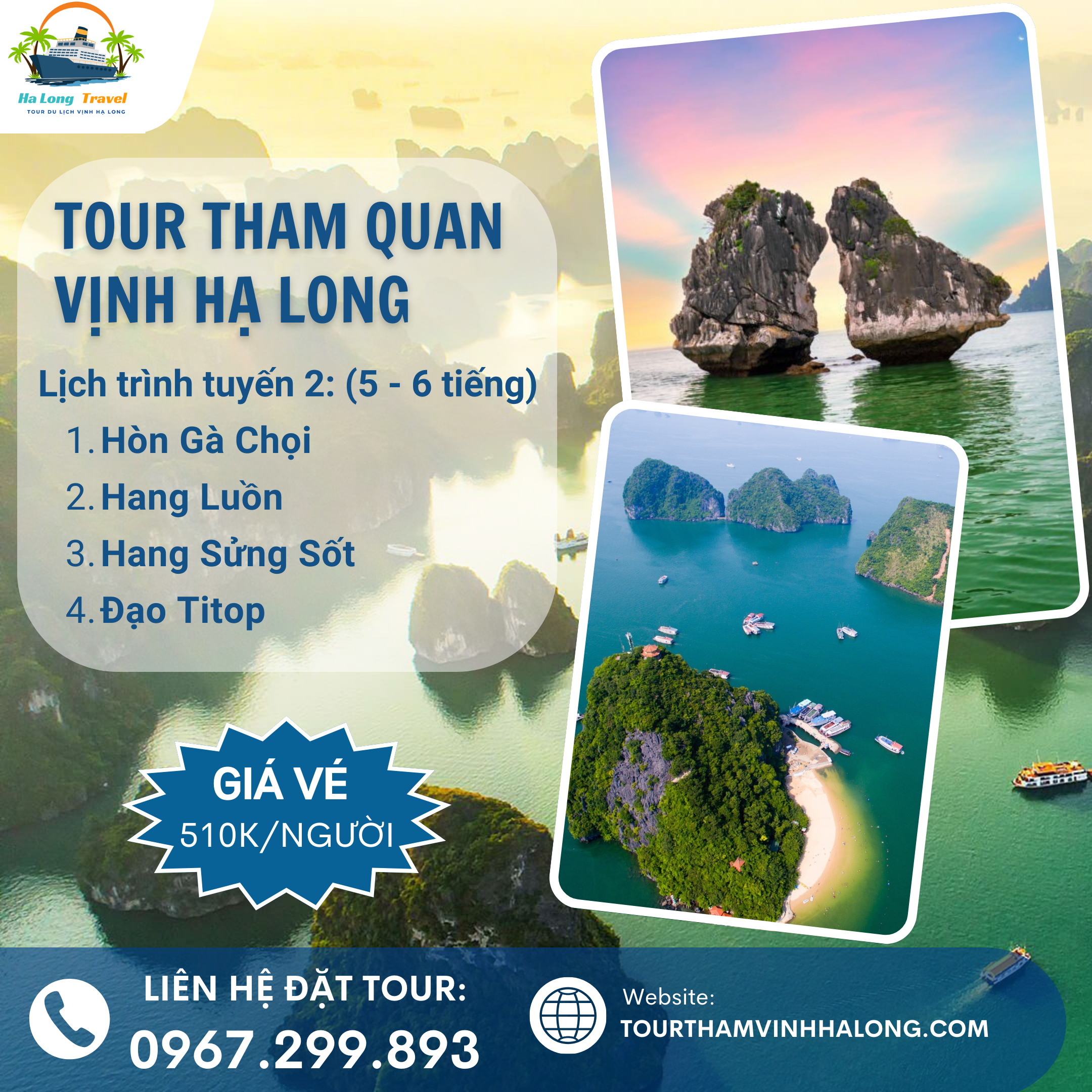 Tuyến 2 tham quan vịnh hạ long